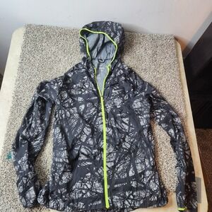 NIKE DRI-FIT  Size M‎ Womens Multicolor Full Zip Hood Pocket Athletic Jacket 801